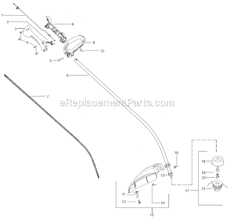 Page B Diagram and Parts List for FX26 Type 1 Weed Eater Trimmer